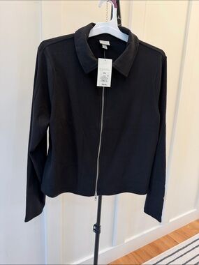 a new day Black Zip-Front Jean Jacket